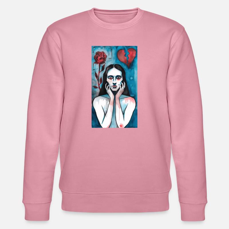 Gebrochene Liebe, trauernde dame - Stanley/Stella Unisex Bio-Sweatshirt CHANGER  - Lila Traum