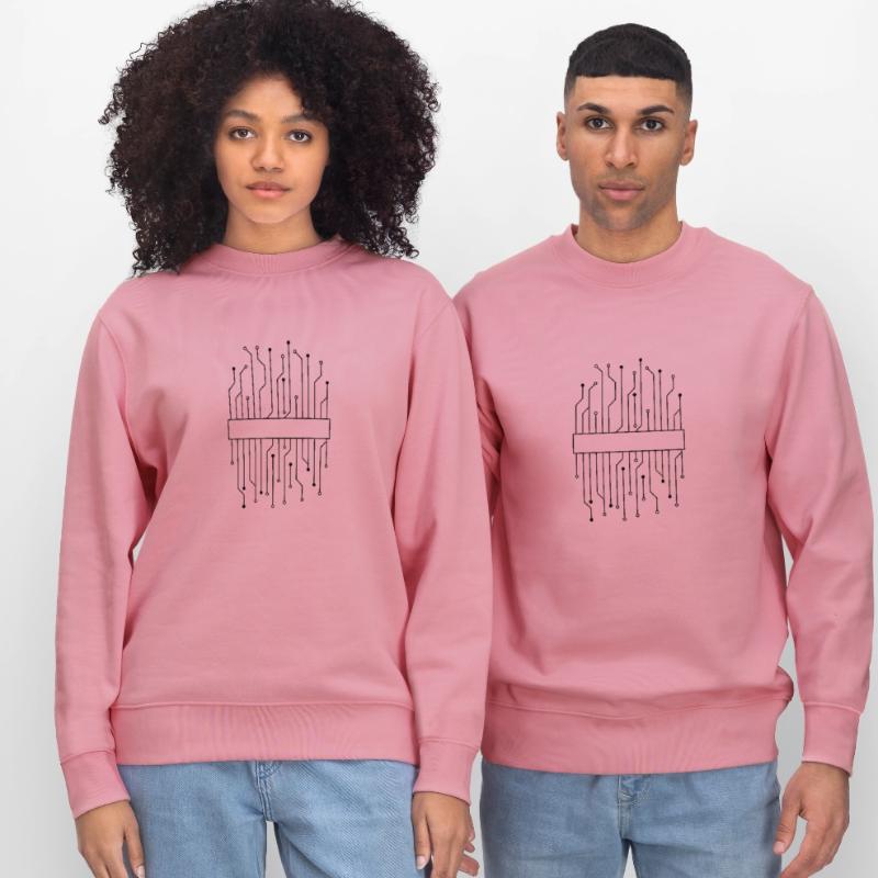 shield frame text circuit wire data microch Stanley/Stella CHANGER Unisex Organic Sweatshirt
