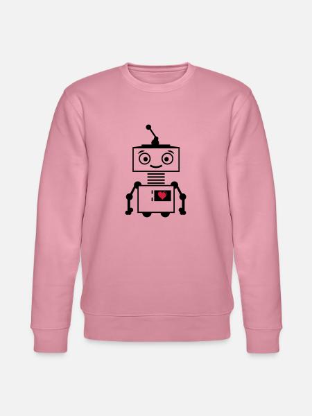 roboter_herz_2 - Stanley/Stella Unisex Bio-Sweatshirt CHANGER - Lila Traum