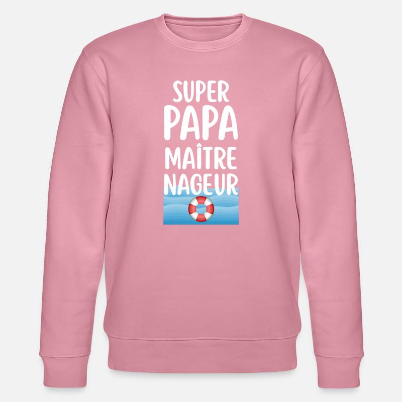 Super Daddy Rettungsschwimmer-Illustration - Stanley/Stella Unisex Bio-Sweatshirt CHANGER - Lila Traum
