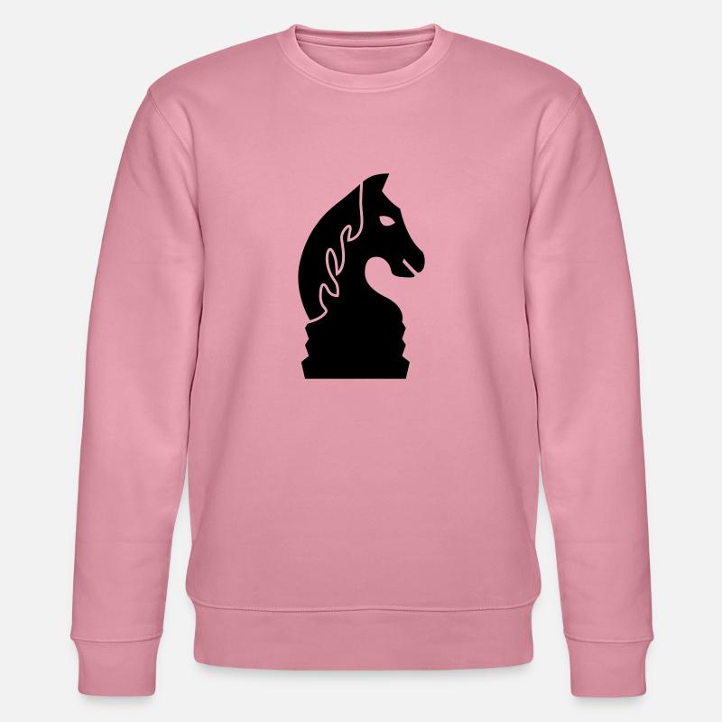 schach_pferd_1c - Stanley/Stella Unisex Bio-Sweatshirt CHANGER  - Lila Traum