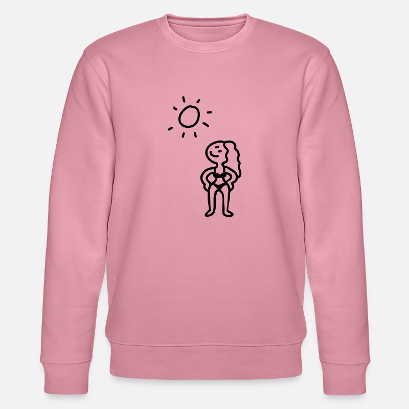 Frau am Strand - line - Stanley/Stella Unisex Bio-Sweatshirt CHANGER  - Lila Traum