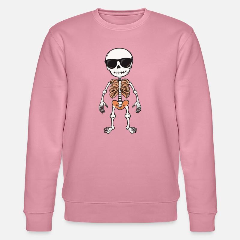 Skelett Comic Halloween - Stanley/Stella Unisex Bio-Sweatshirt CHANGER  - Lila Traum