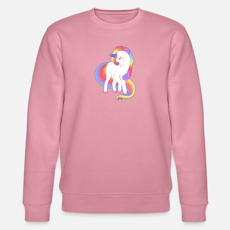 Verzaubertes Regenbogenmähnen-Einhorn - Stanley/Stella Unisex Bio-Sweatshirt CHANGER  - Lila Traum