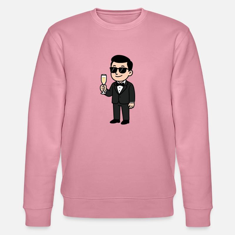 Bräutigam Hochzeit Comic - Stanley/Stella Unisex Bio-Sweatshirt CHANGER  - Lila Traum
