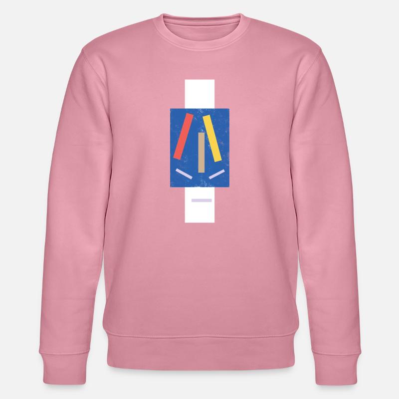 Abstrakte Farbpinsel Grimmiges Gesicht - Stanley/Stella Unisex Bio-Sweatshirt CHANGER  - Lila Traum