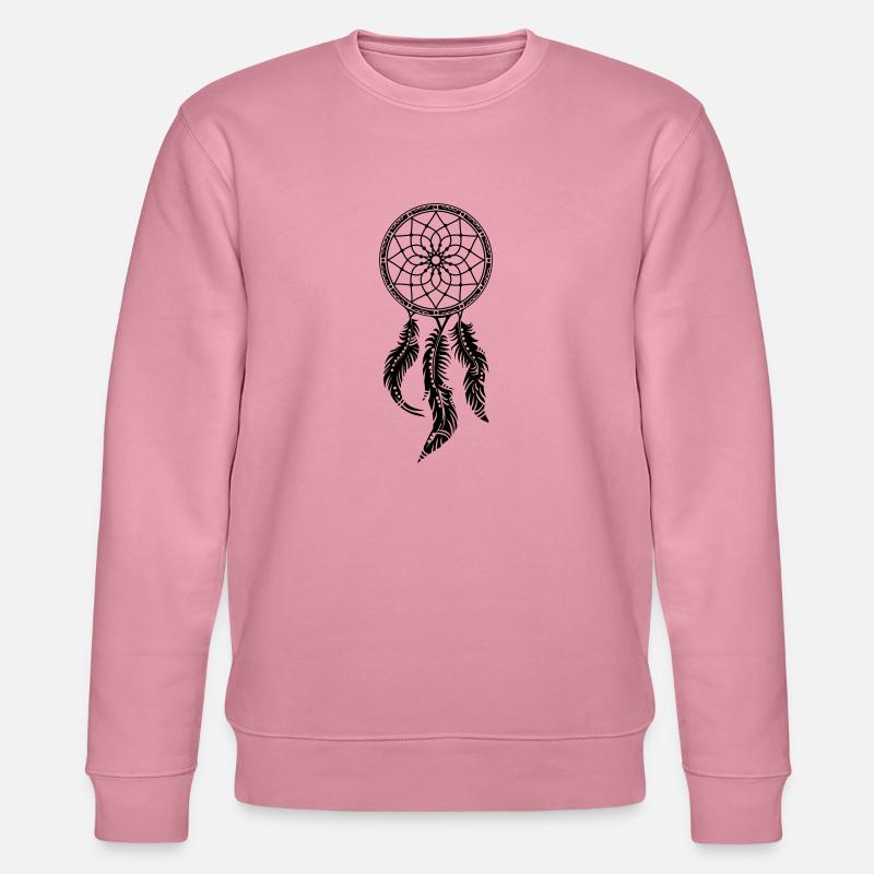 Indianischer Traumfänger, Federn, dreamcatcher, - Stanley/Stella Unisex Bio-Sweatshirt CHANGER  - Lila Traum
