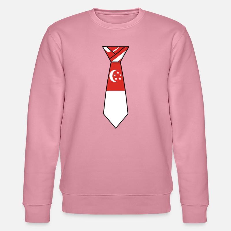 Cravate de Singapour – Conception du drapeau - Sweat bio CHANGER Stanley/Stella Unisexe - lilas onirique