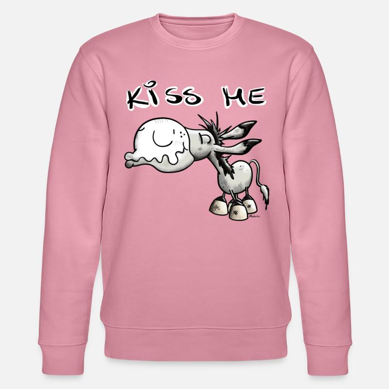 Es ist Kuss Esel Zeit - Stanley/Stella Unisex Bio-Sweatshirt CHANGER  - Lila Traum
