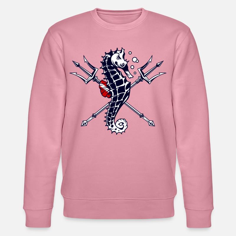Taucher Trident Seepferdchen - Stanley/Stella Unisex Bio-Sweatshirt CHANGER  - Lila Traum