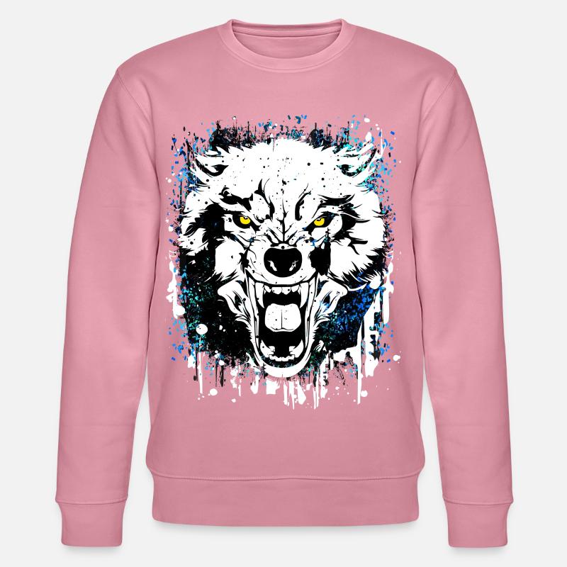 Wolf - Wölfe - Werwolf - Wolfsrudel - Vollmond - Stanley/Stella Unisex Bio-Sweatshirt CHANGER  - Lila Traum