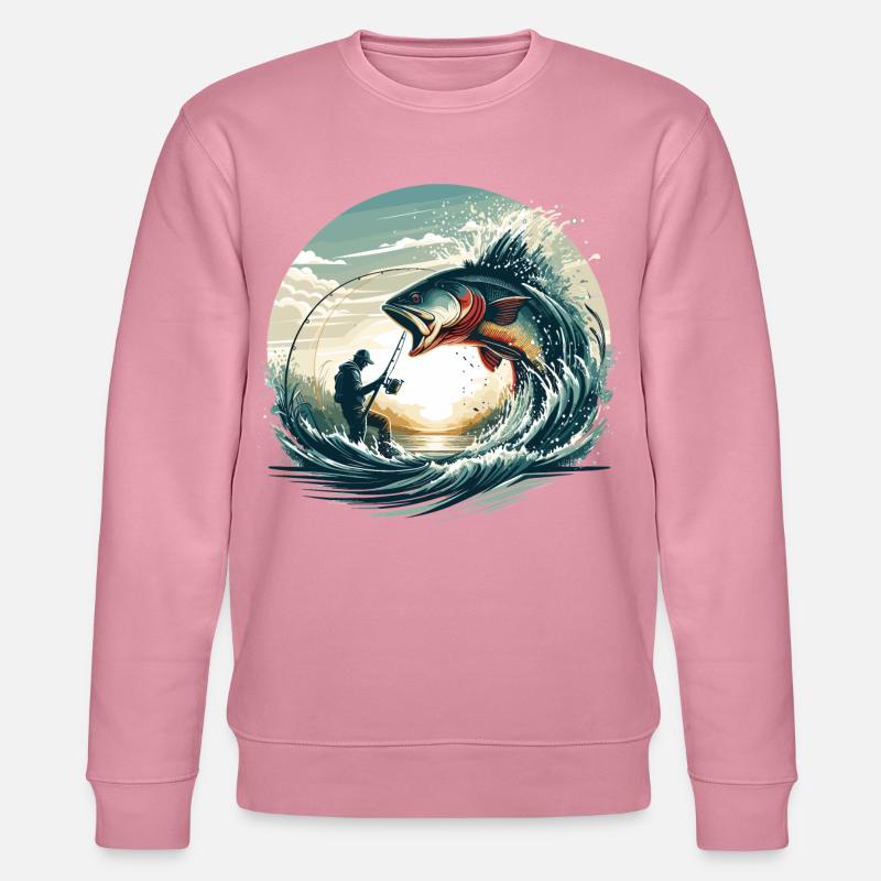 Angeln Angler Dynamik Geschenk - Stanley/Stella Unisex Bio-Sweatshirt CHANGER  - Lila Traum
