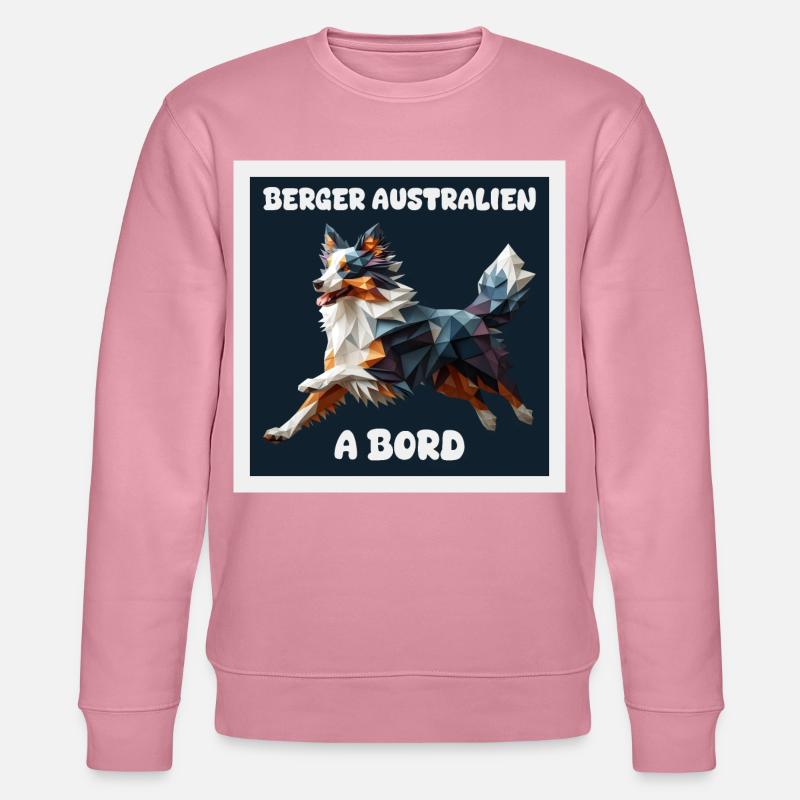 AUSTRALIAN SHEPHERD AUTOAUFKLEBER AN BORD - Stanley/Stella Unisex Bio-Sweatshirt CHANGER - Lila Traum