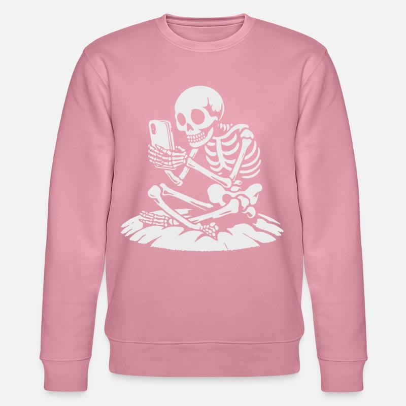 Skelett Selfie im Mondlicht - Stanley/Stella Unisex Bio-Sweatshirt CHANGER - Lila Traum