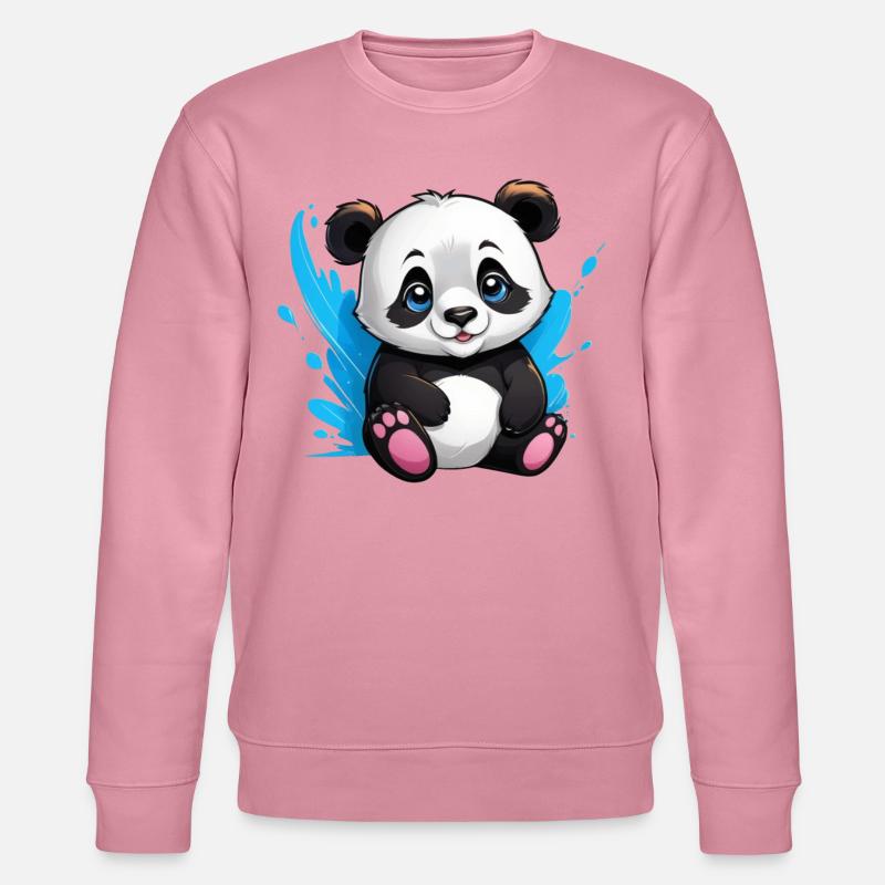 Panda Bär - Stanley/Stella Unisex Bio-Sweatshirt CHANGER  - Lila Traum