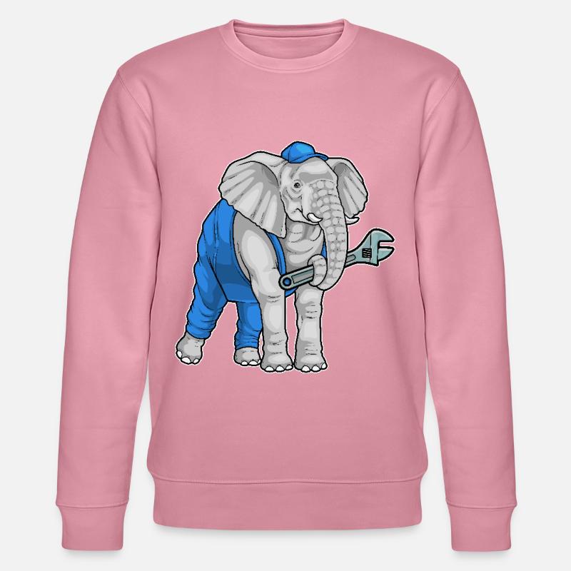 Clé mécanique éléphant - Sweat bio CHANGER Stanley/Stella Unisexe - lilas onirique
