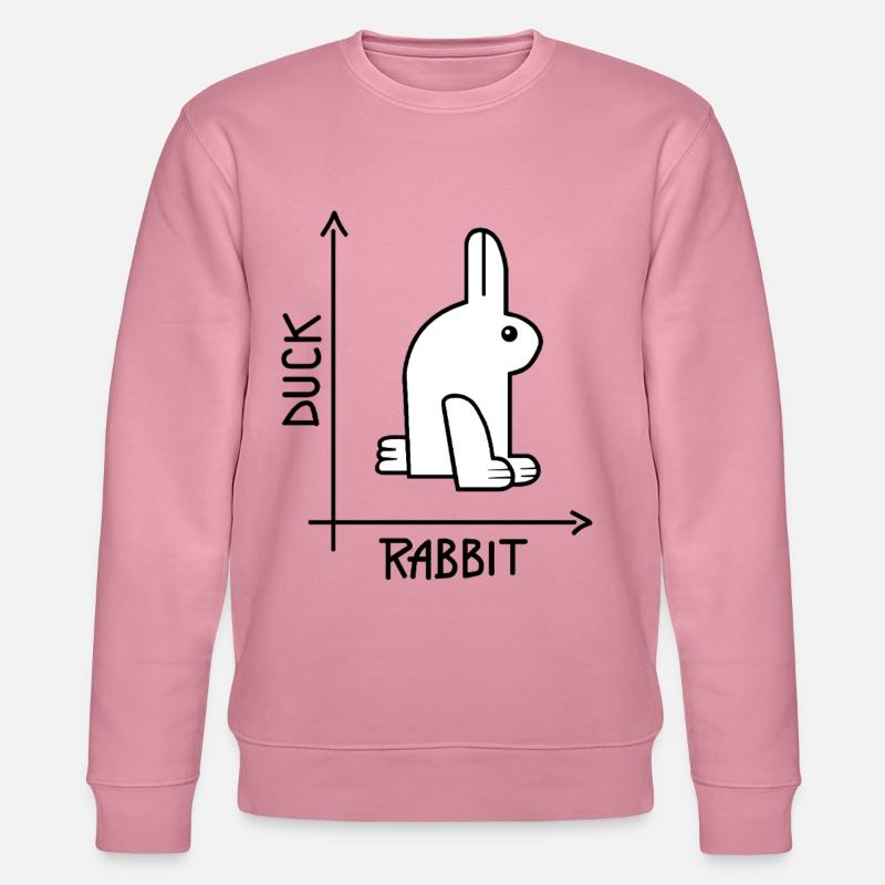 Ente oder Kaninchen Optische Täuschung - Stanley/Stella Unisex Bio-Sweatshirt CHANGER  - Lila Traum