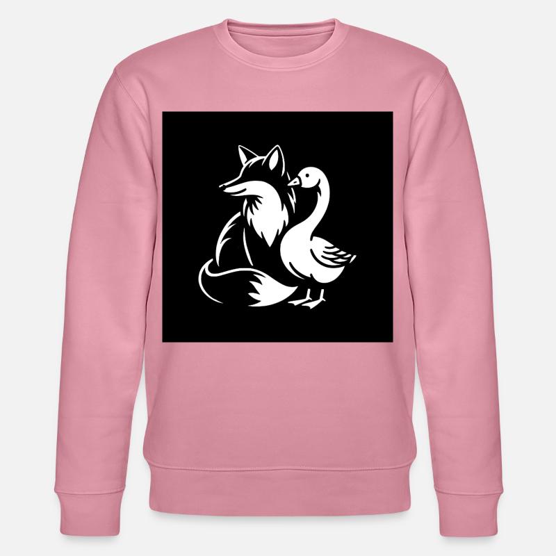 Fuchs und Gans in Freundschaft - Stanley/Stella Unisex Bio-Sweatshirt CHANGER  - Lila Traum