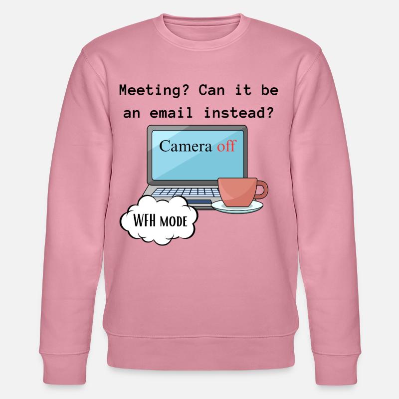 Meeting funny WFH change computer mode work. - Stanley/Stella CHANGER Unisex Organic Sweatshirt - lilac dream