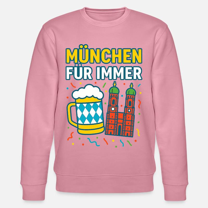 Munich Forever Beer et Skyline - Sweat bio CHANGER Stanley/Stella Unisexe - lilas onirique