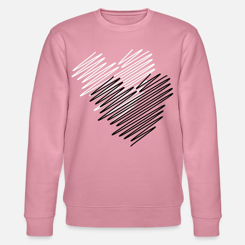 Zwei Herzen Scribble - Stanley/Stella Unisex Bio-Sweatshirt CHANGER  - Lila Traum