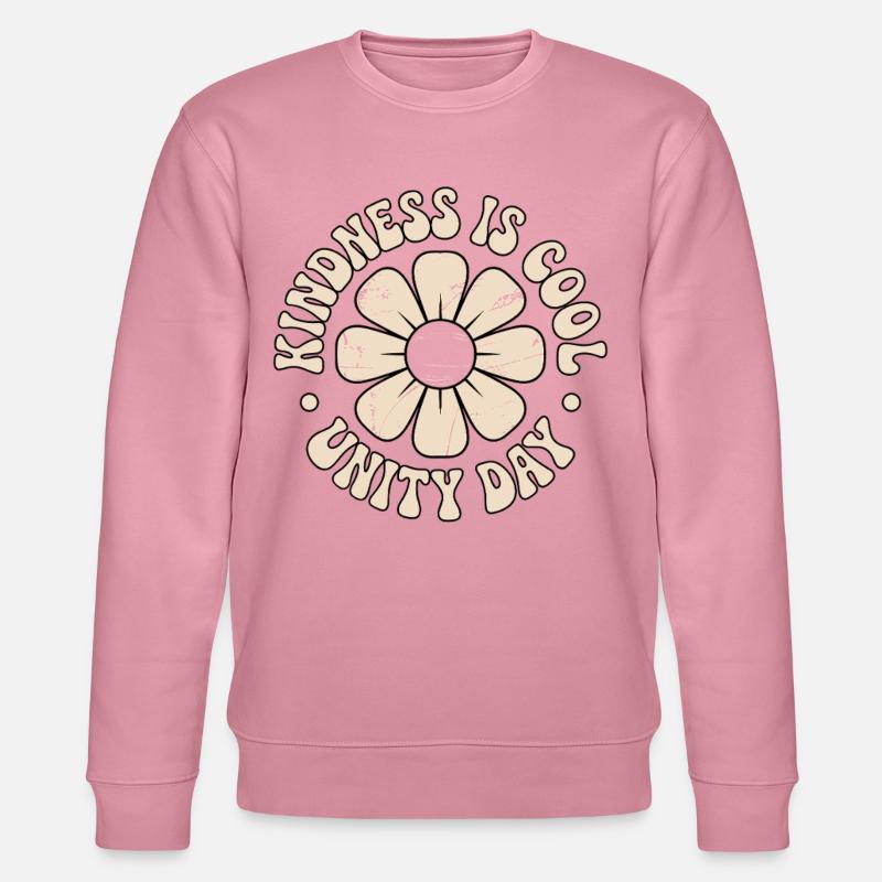 Freundlichkeit Einheit Blumen Postive Botschaft - Stanley/Stella Unisex Bio-Sweatshirt CHANGER  - Lila Traum
