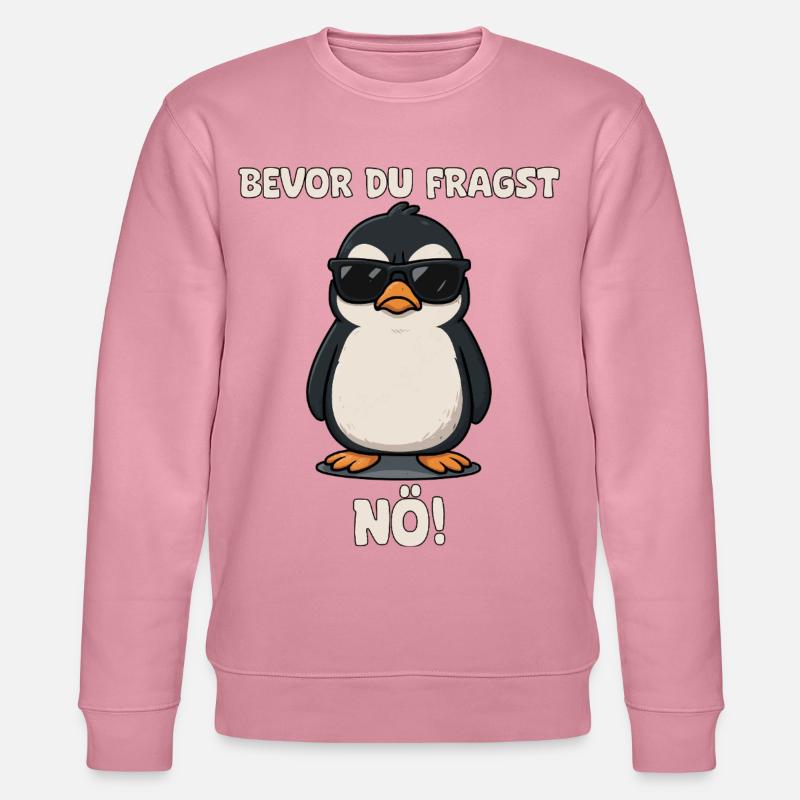 Pinguin mit Sonnenbrille Spruch - Stanley/Stella Unisex Bio-Sweatshirt CHANGER  - Lila Traum