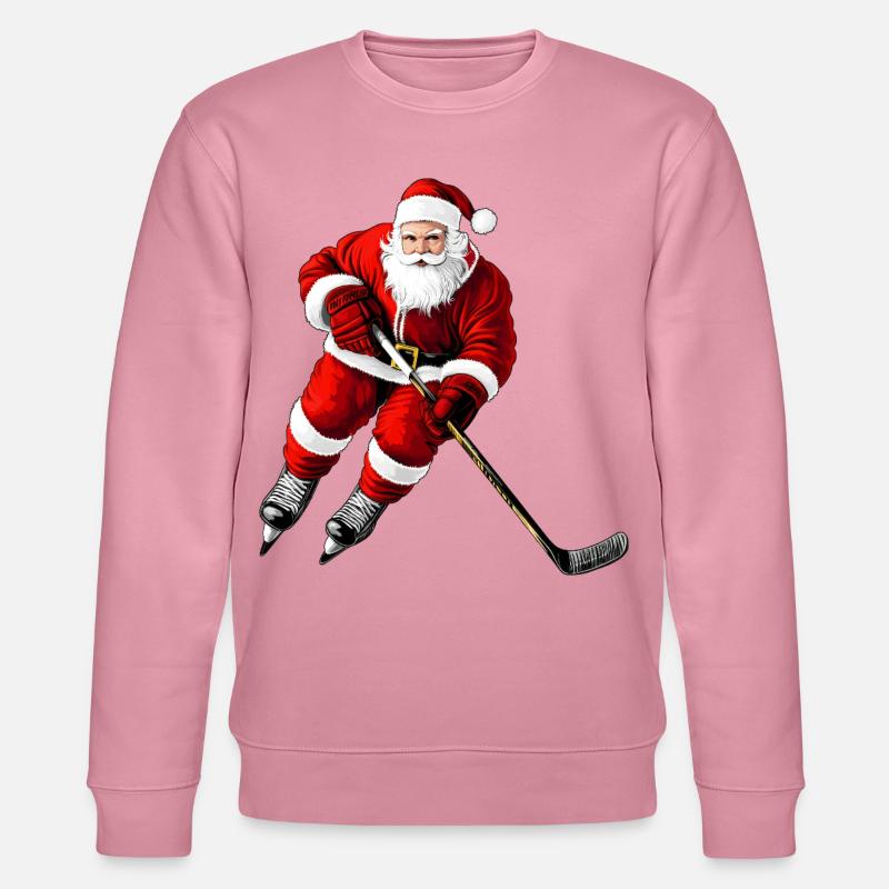 Weihnachten Eishockeyspieler - Stanley/Stella Unisex Bio-Sweatshirt CHANGER  - Lila Traum