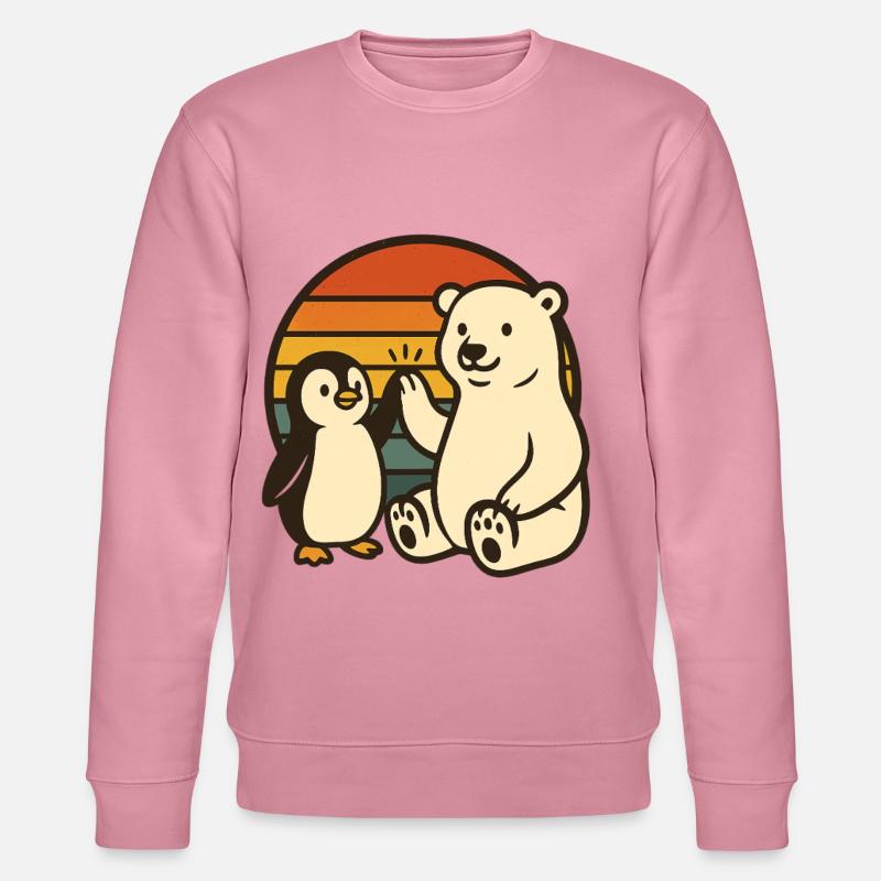 Eisbär und Pinguin - Stanley/Stella Unisex Bio-Sweatshirt CHANGER  - Lila Traum