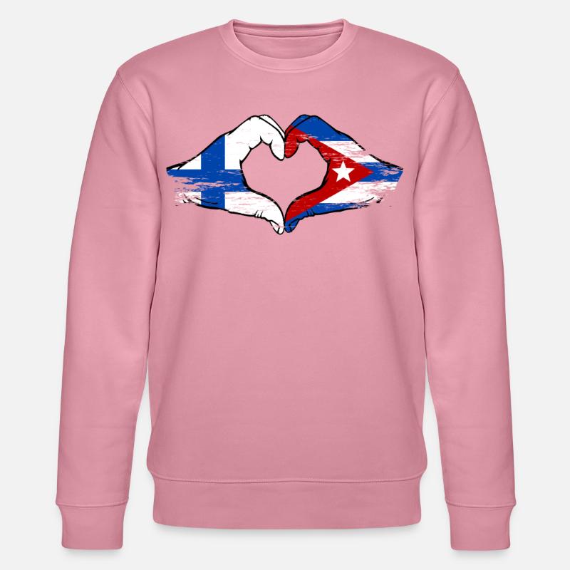 Finlande Drapeau Cuba Mains Cœur - Sweat bio CHANGER Stanley/Stella Unisexe - lilas onirique