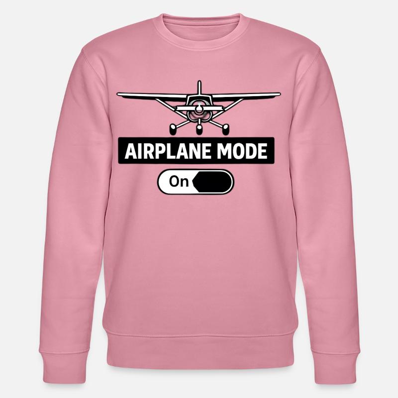 Flugmodus An Airplane Mode On Pilot - Stanley/Stella Unisex Bio-Sweatshirt CHANGER  - Lila Traum