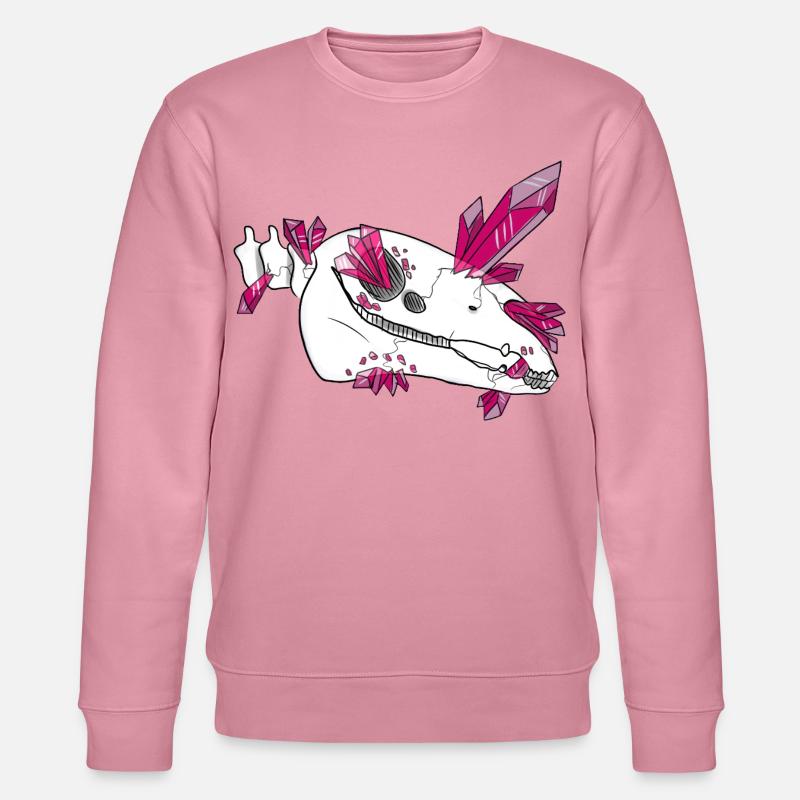 Kristallschädel - Pferd (von Leni Riosa) - Stanley/Stella Unisex Bio-Sweatshirt CHANGER  - Lila Traum