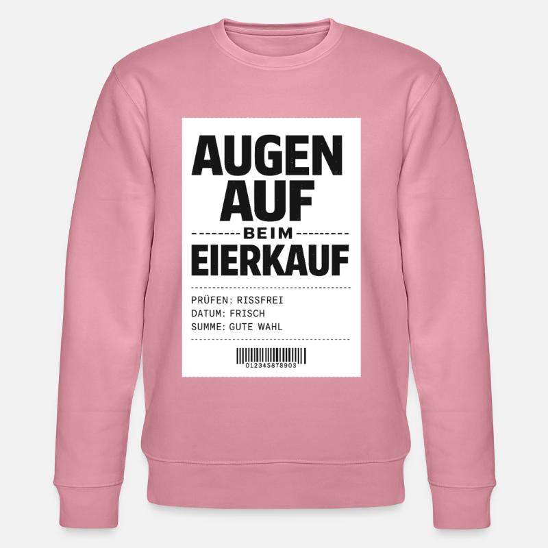 Augen auf beim Eierkauf - Stanley/Stella Unisex Bio-Sweatshirt CHANGER  - Lila Traum