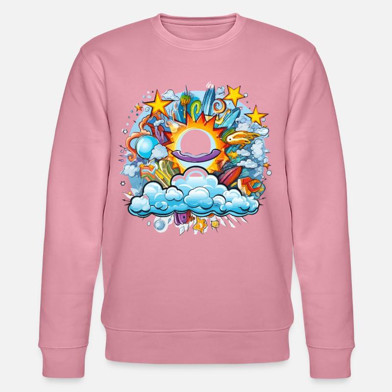 Cosmic Solar Flight Doodle - Stanley/Stella CHANGER Unisex Organic Sweatshirt - lilac dream