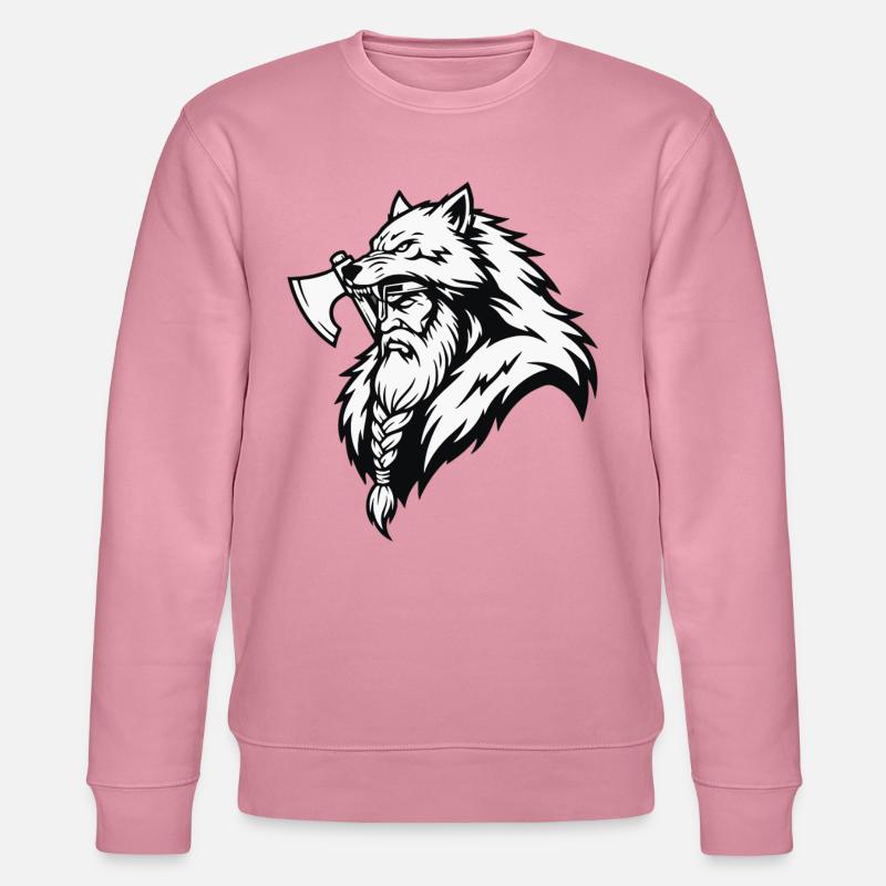 Wikinger-Ulfhednar-Krieger-Wolf-Berserker-Maskottchen - Stanley/Stella Unisex Bio-Sweatshirt CHANGER  - Lila Traum