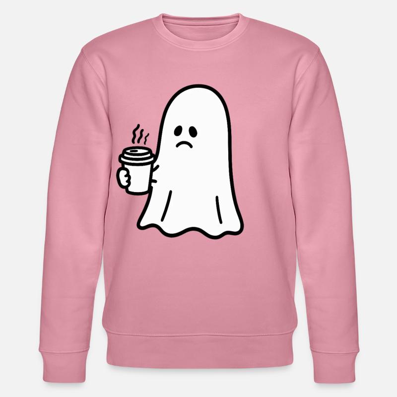 Geist Kaffee Halloween Süßes oder Saures - Stanley/Stella Unisex Bio-Sweatshirt CHANGER  - Lila Traum