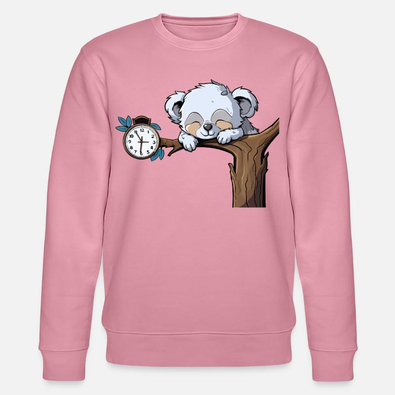 Sleeping koala on the clock branch - Stanley/Stella CHANGER Unisex Organic Sweatshirt - lilac dream