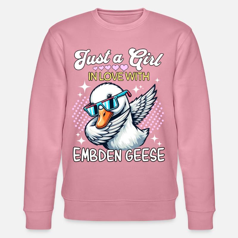 Emdengans Mädchen Embden Goose - Stanley/Stella Unisex Bio-Sweatshirt CHANGER  - Lila Traum