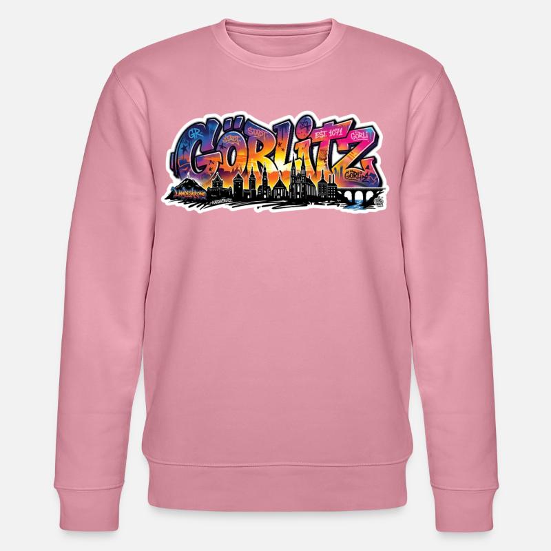Görlitz  Skyline Graffiti-Sehenswürdigkeiten - Stanley/Stella Unisex Bio-Sweatshirt CHANGER  - Lila Traum