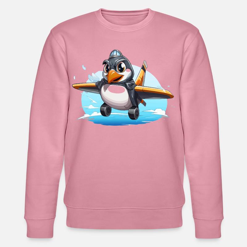 PinguinPilot Flugpinguin - Stanley/Stella Unisex Bio-Sweatshirt CHANGER  - Lila Traum