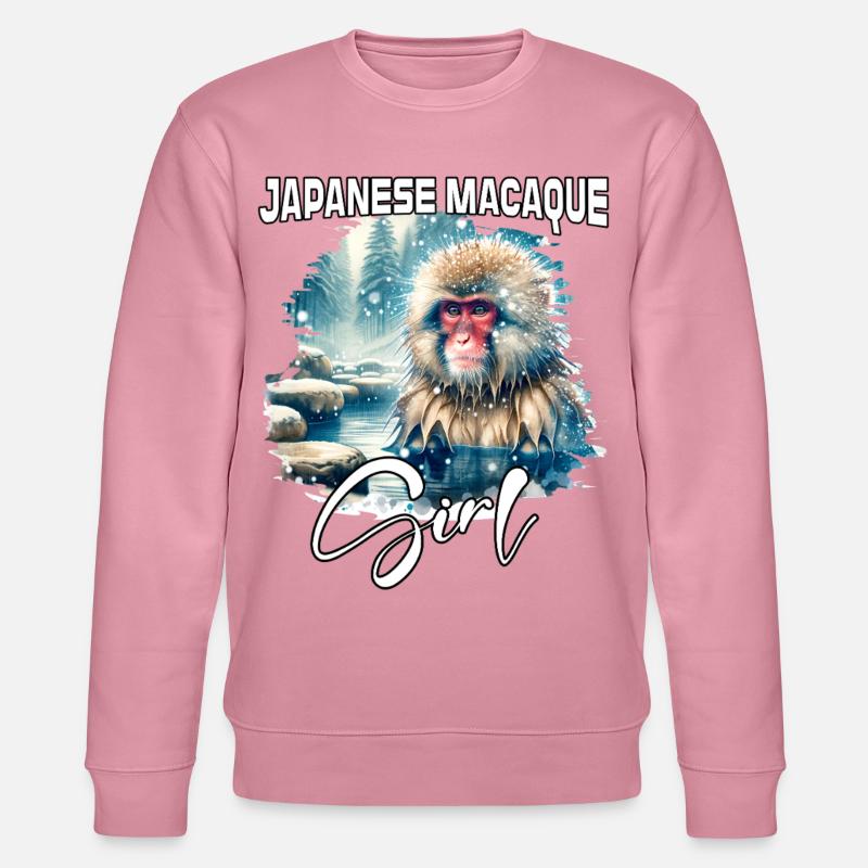 Japanese Macaque Mädchen Japanmakak - Stanley/Stella Unisex Bio-Sweatshirt CHANGER - Lila Traum