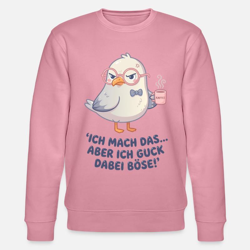 Möwe Kaffee Spruch - Stanley/Stella Unisex Bio-Sweatshirt CHANGER - Lila Traum