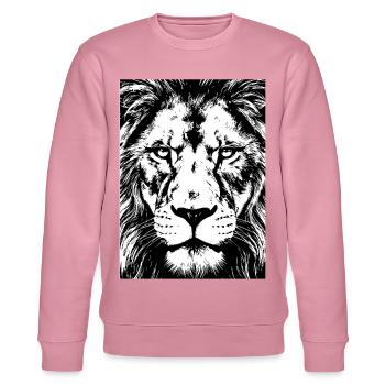 Löwenblick Intensive Kraft - Stanley/Stella Unisex Bio-Sweatshirt CHANGER  - Lila Traum - Vorne - Jaron (178cm) & Liana (172cm)