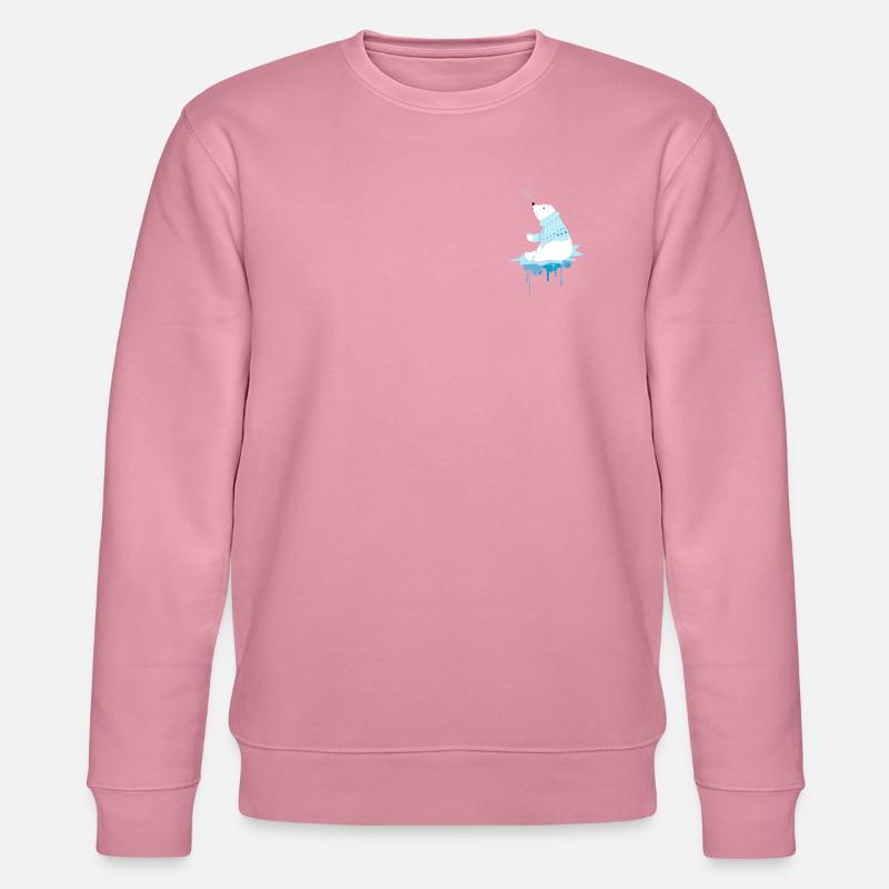 Eisbär mit Schneeflocken - Stanley/Stella Unisex Bio-Sweatshirt CHANGER  - Lila Traum