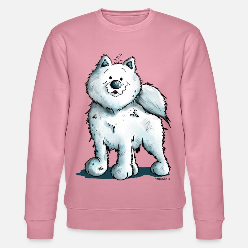 Søde Samojedhund - Stanley/Stella økologisk unisex-sweatshirt CHANGER  - lilla drøm