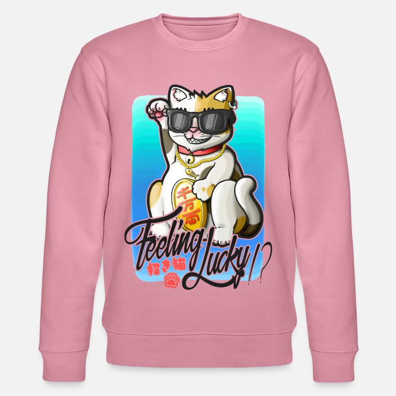 Fühlst du dich glücklich!? - Stanley/Stella Unisex Bio-Sweatshirt CHANGER  - Lila Traum