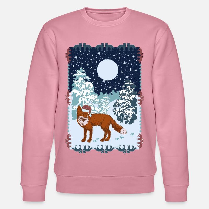 FOX UNDER MOONLIGHT - Stanley/Stella CHANGER Unisex Organic Sweatshirt - lilac dream