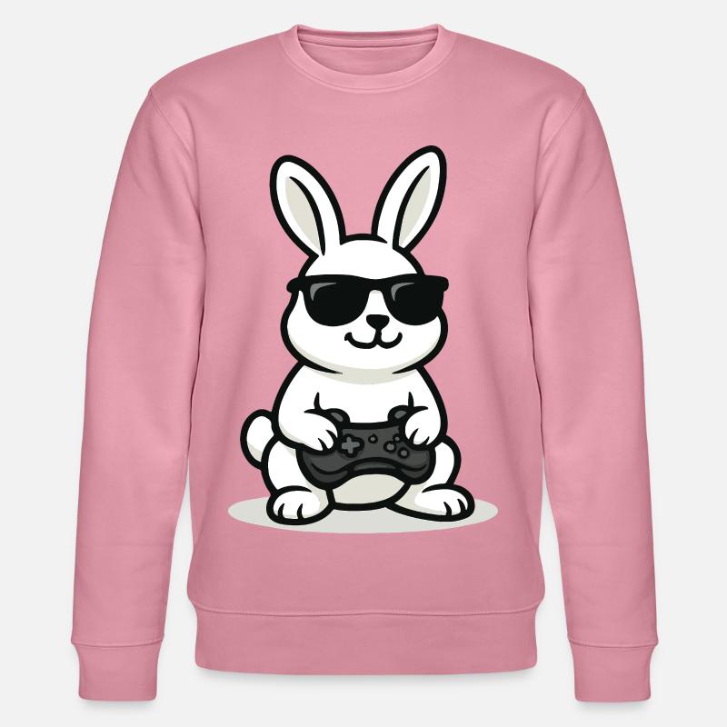 Cool Gaming Bunny - Stanley/Stella Unisex Bio-Sweatshirt CHANGER  - Lila Traum