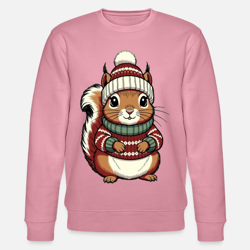 Winter Weihnachten Eichhörnchen - Stanley/Stella Unisex Bio-Sweatshirt CHANGER  - Lila Traum