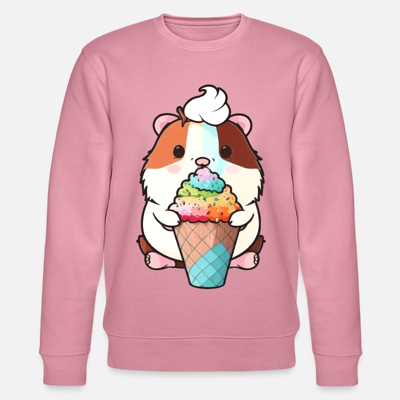Kleiner Hamster mit buntem Eis - Stanley/Stella Unisex Bio-Sweatshirt CHANGER  - Lila Traum